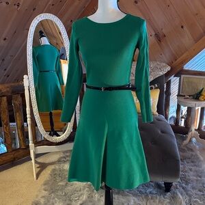 Karen Millen Green Long Sleeve Dress